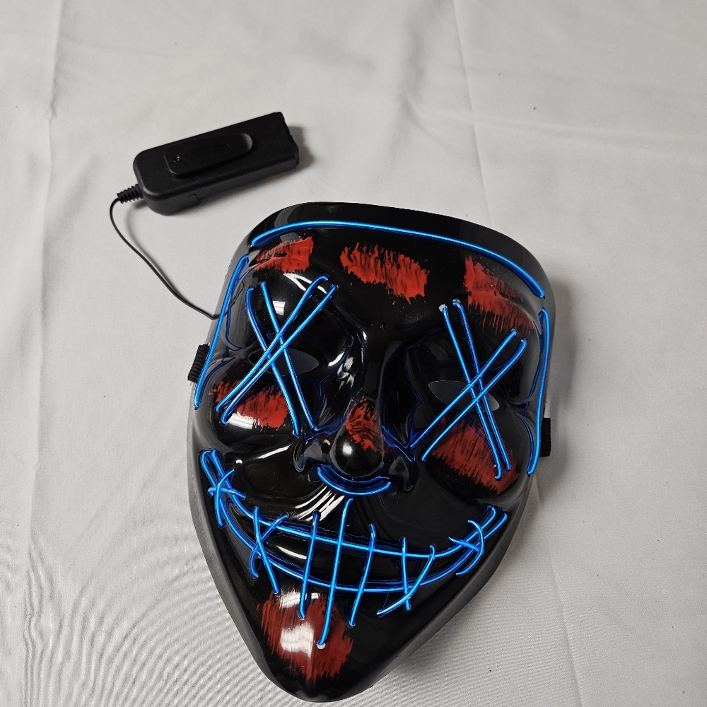 Purge Mask Halloween Light up Mask, Led Mask-‎ 3 Different Settings New